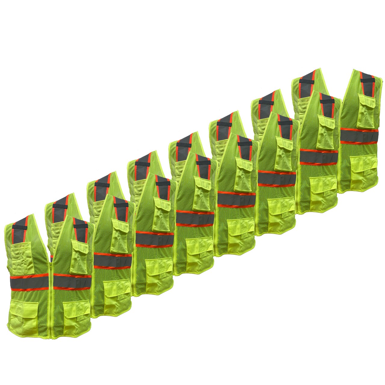 RADYAN® High Visibility Safety Vest with Zipper Reflective Jacket